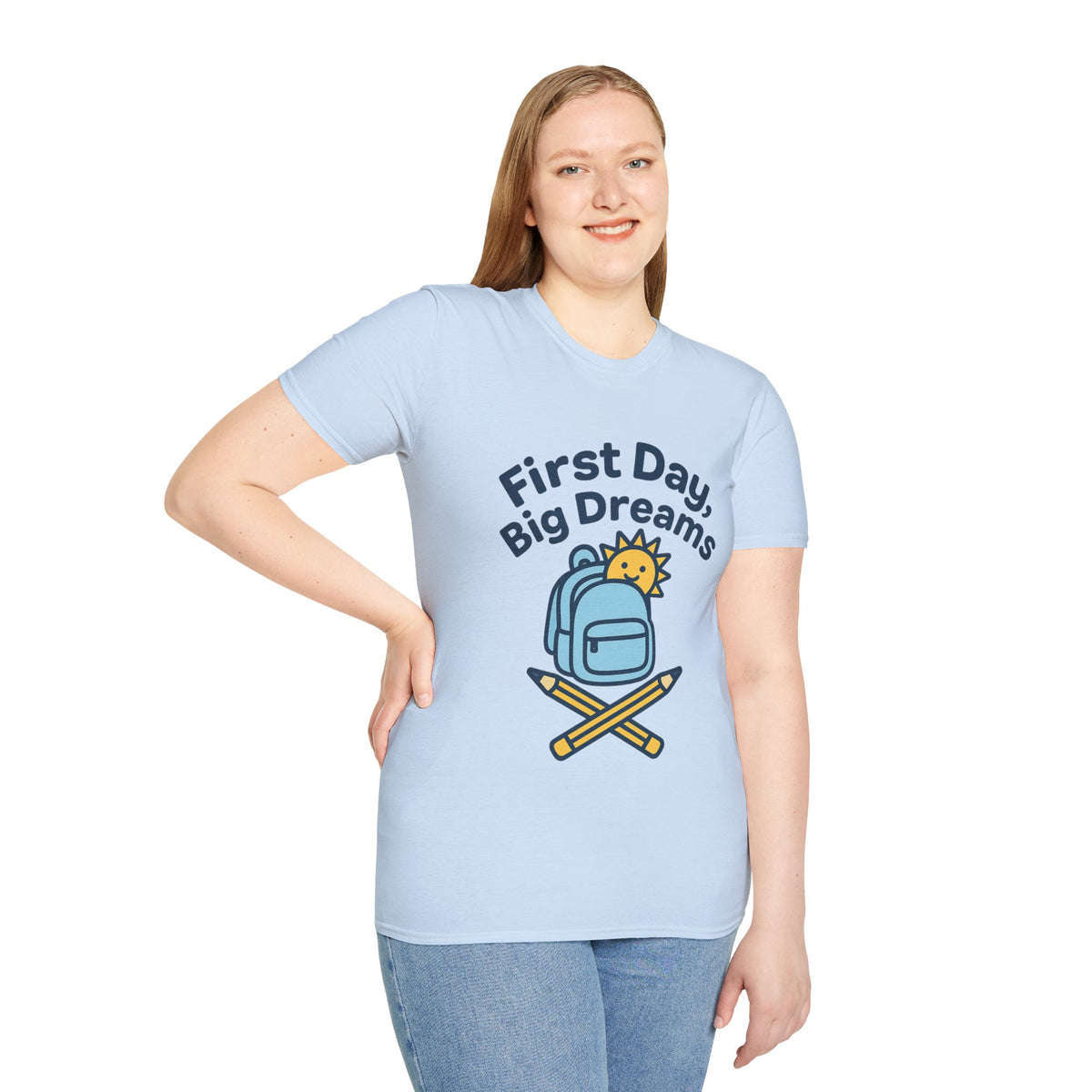 First Day Big Dreams T-Shirt — Cute Backpack & Pencil Back-to-School Tee - Trending Now - August 2026