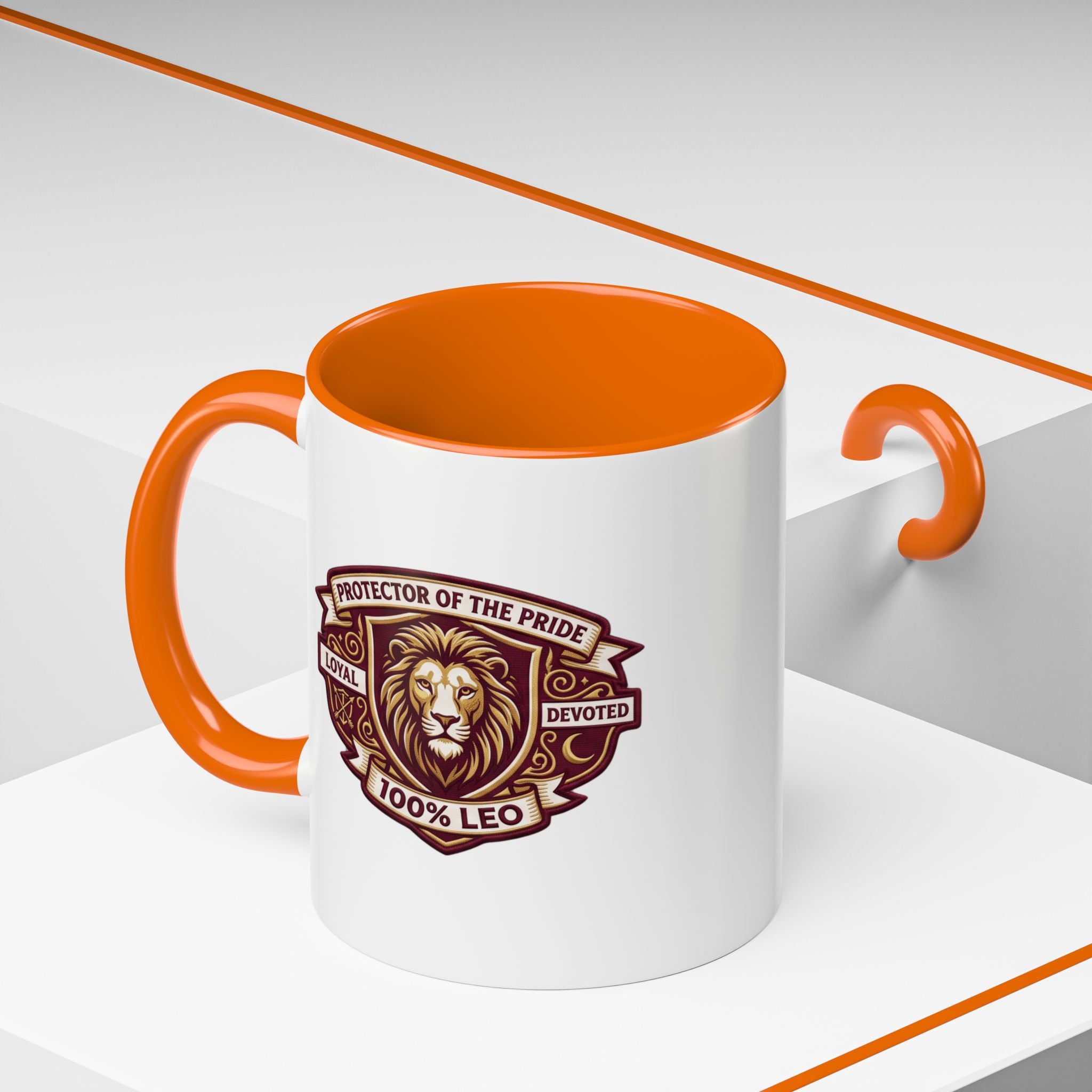 Leo Zodiac Coffee Mug — "Protector of the Pride" Lion Design (11/15 oz)
