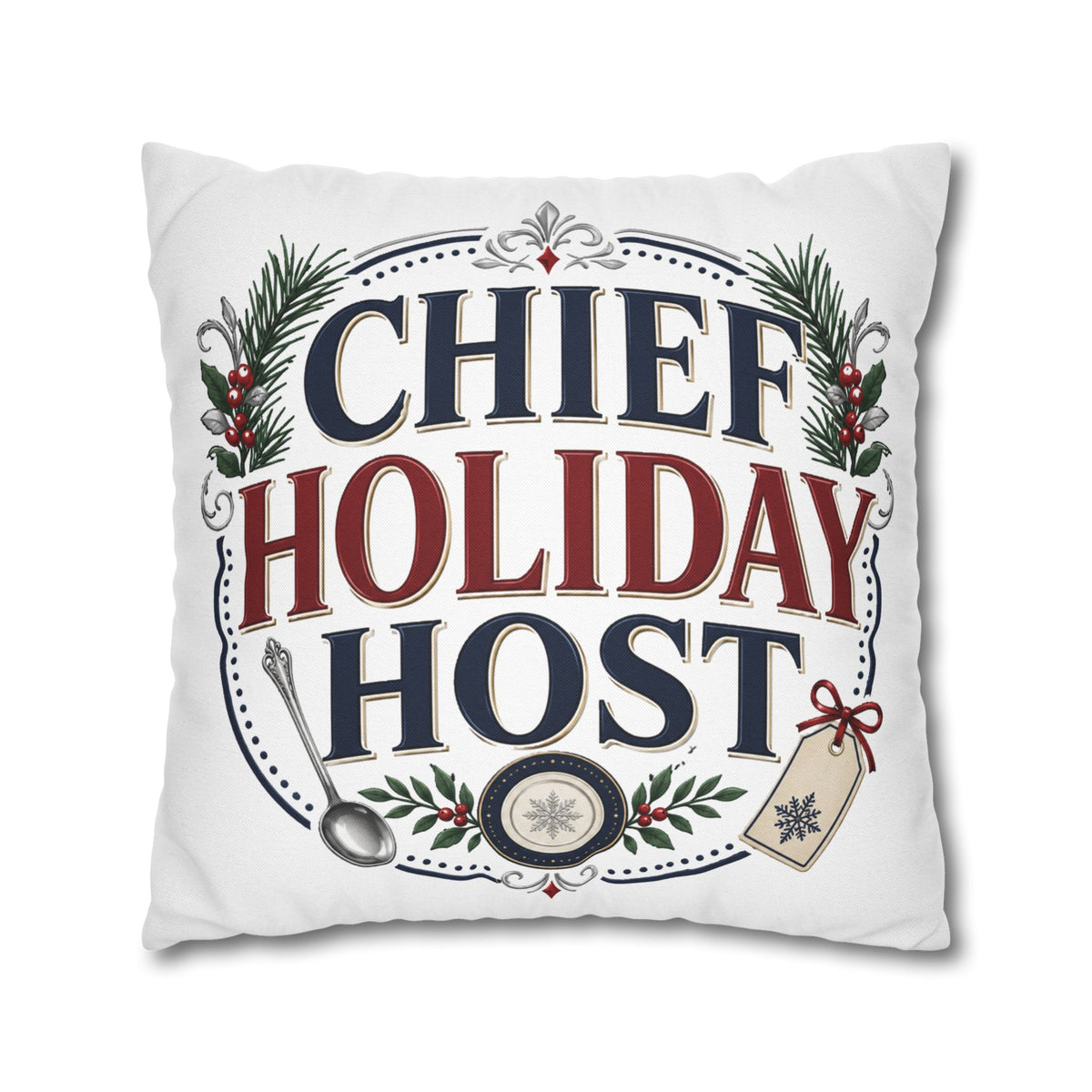 Christmas Chief Holiday Host Decorative Pillowcase