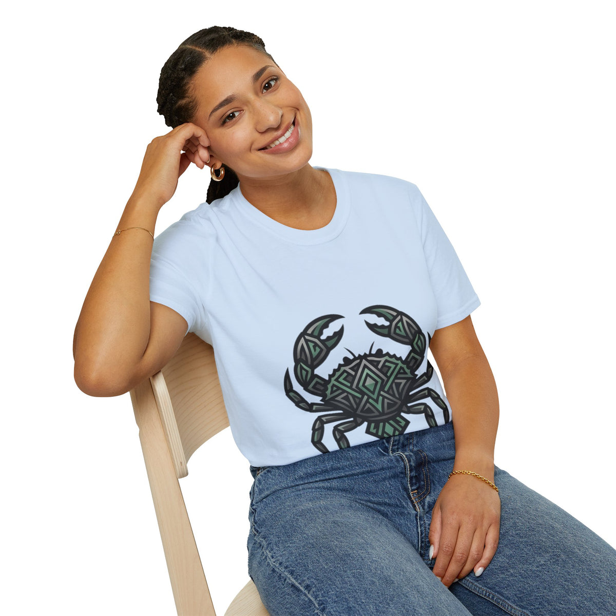 Cancer Zodiac Crab Tribal Graphic T-Shirt — Nautical Beachy Zodiac Style