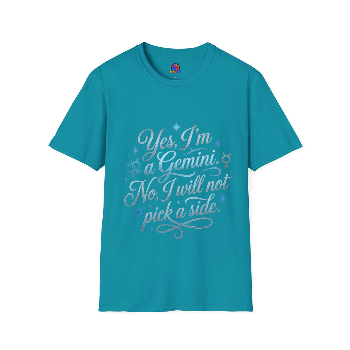 Yes, I'm a Gemini T-Shirt — Funny Zodiac Astrology Tee (“No, I will not pick a side”)