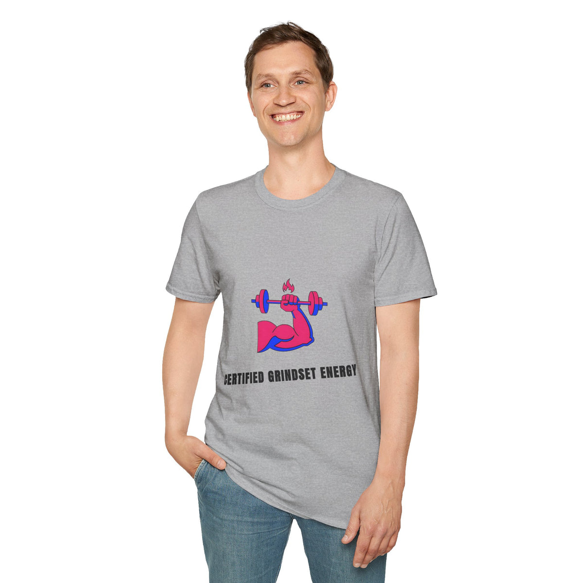 Certified Grindset Energy T-Shirt — Flame Dumbbell Fitness Tee - Trending Now - September 2026