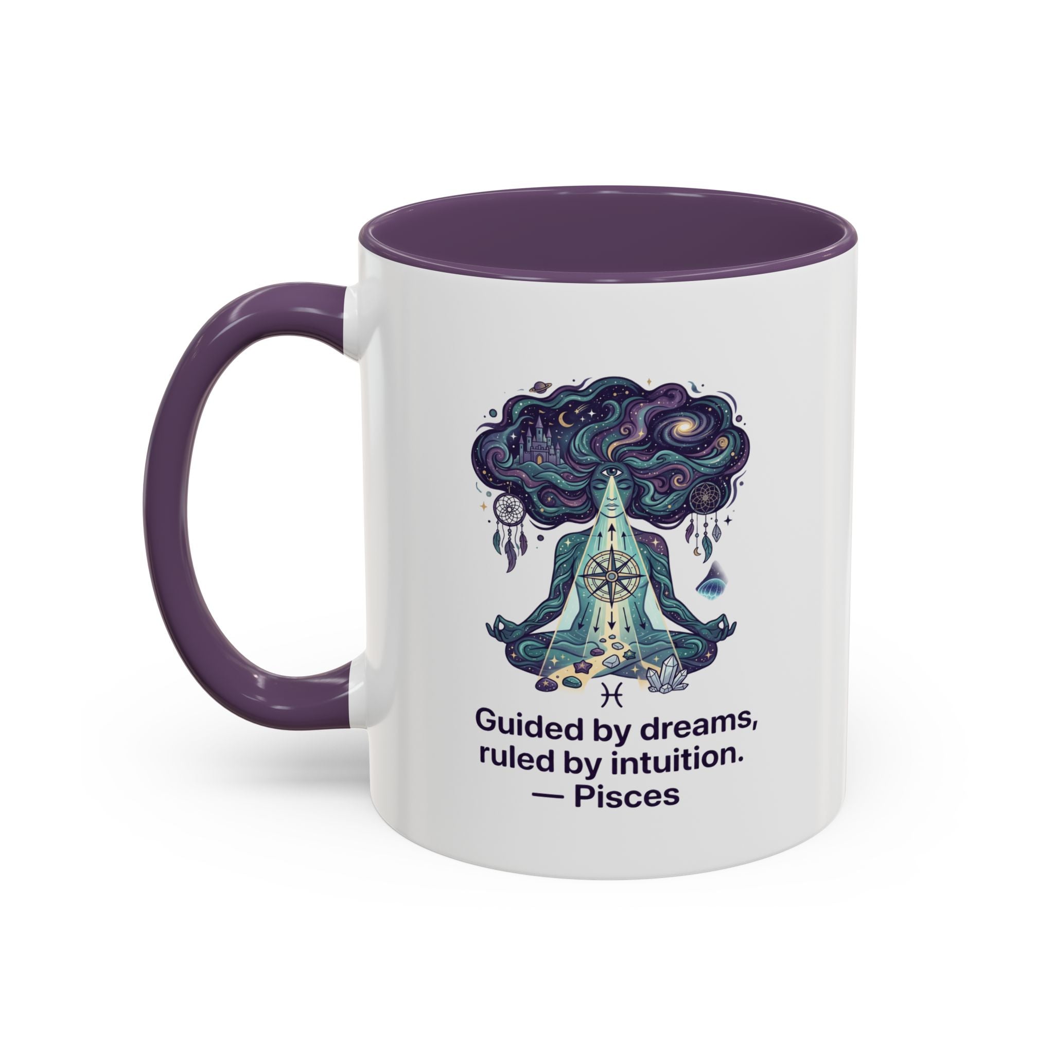 Pisces Zodiac Coffee Mug — "Guided by dreams, ruled by intuition" Accent Mug