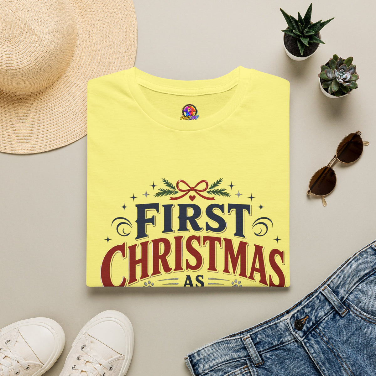 T-Shirt — "First Christmas as Pet Parents" Holiday Tee