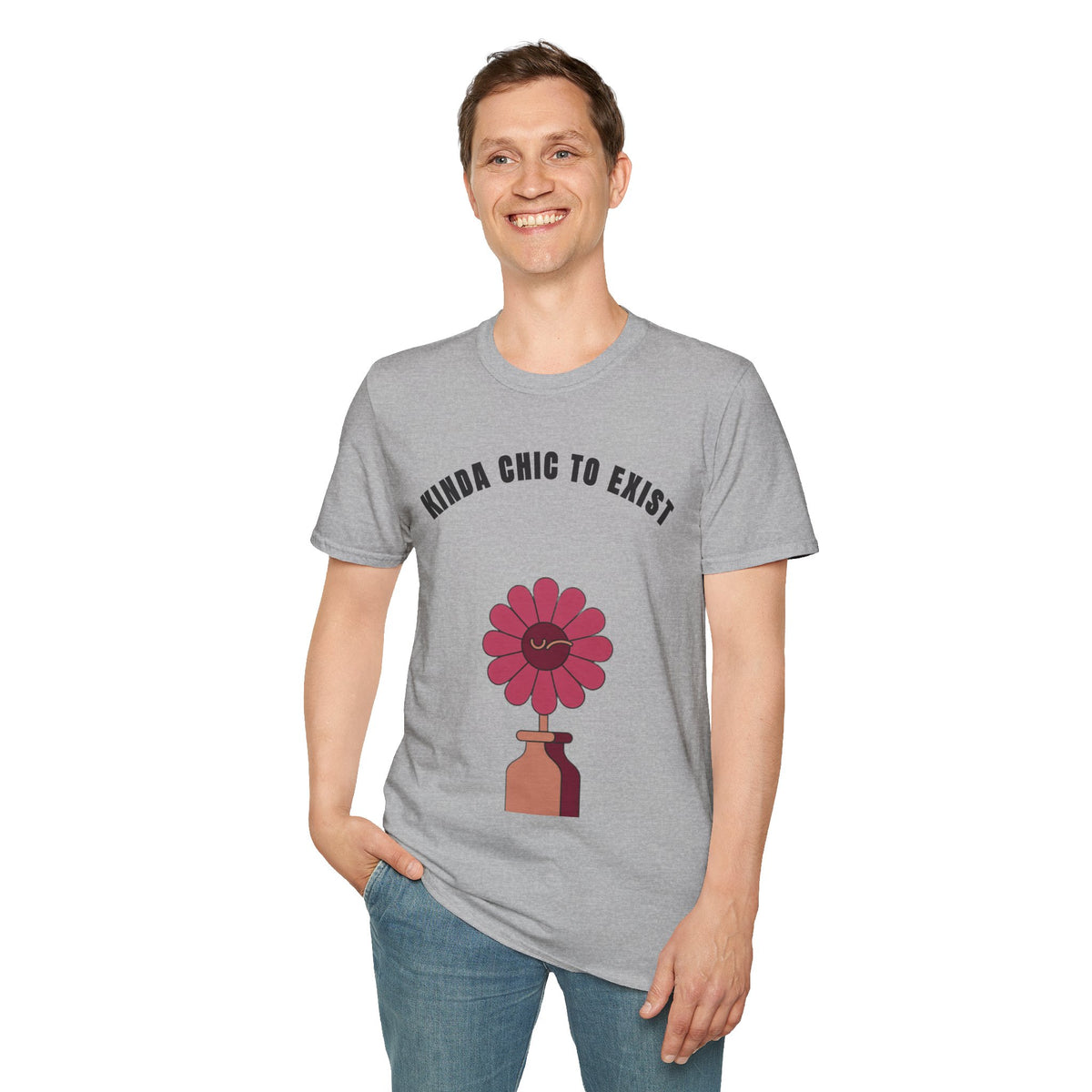 Chic to Exist T-Shirt — Floral Minimalist Graphic Tee for Stylish Everyday Wear - Trending Now - September 2026
