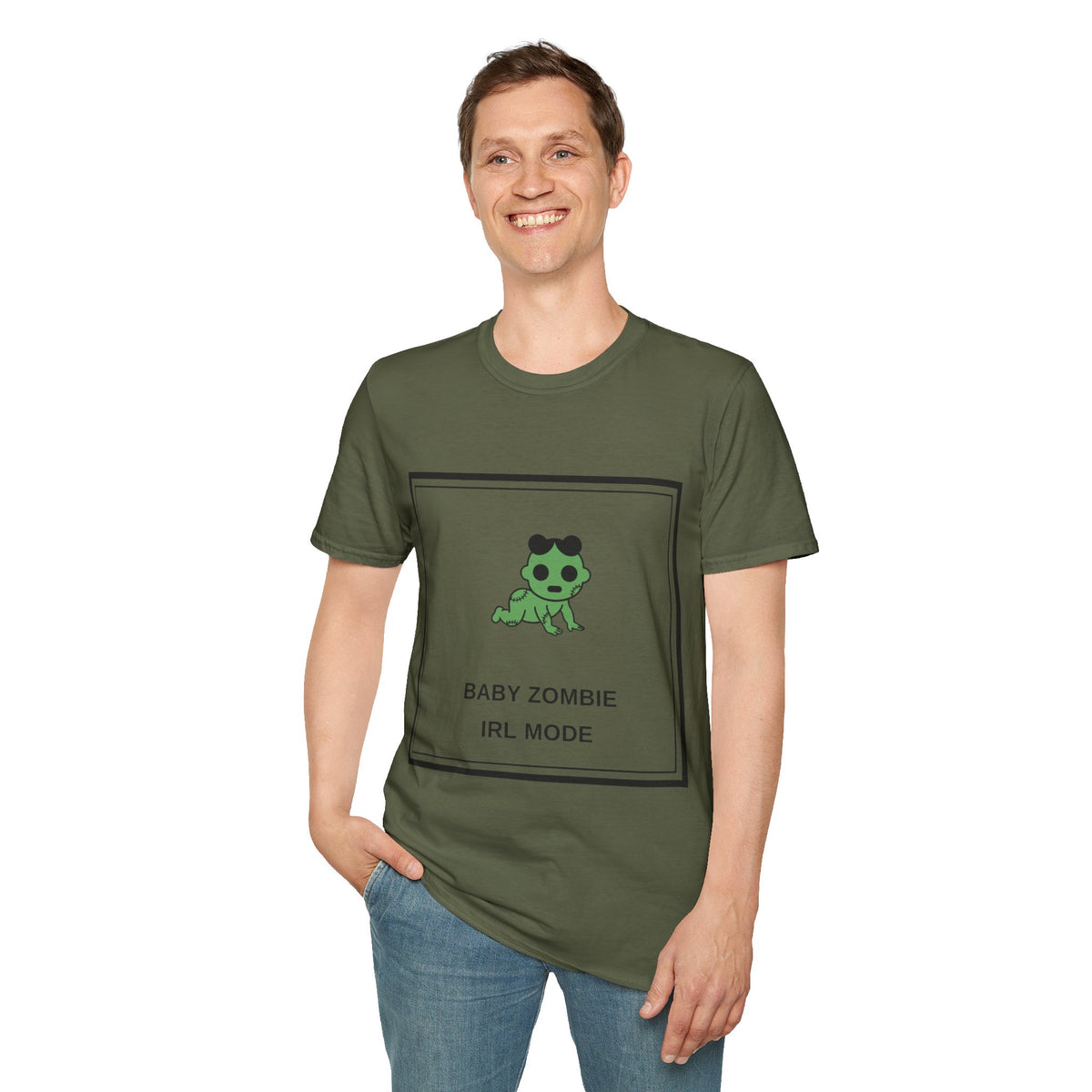 Baby Zombie T-Shirt — Cute Green Cartoon 'Baby Zombie IRL Mode' Graphic Tee - Trending Now - August 2026