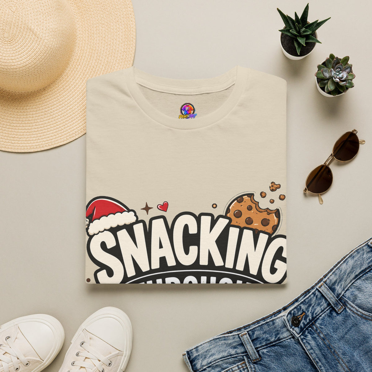 Snacking Through Christmas T-Shirt — Funny Holiday Cookie Tee