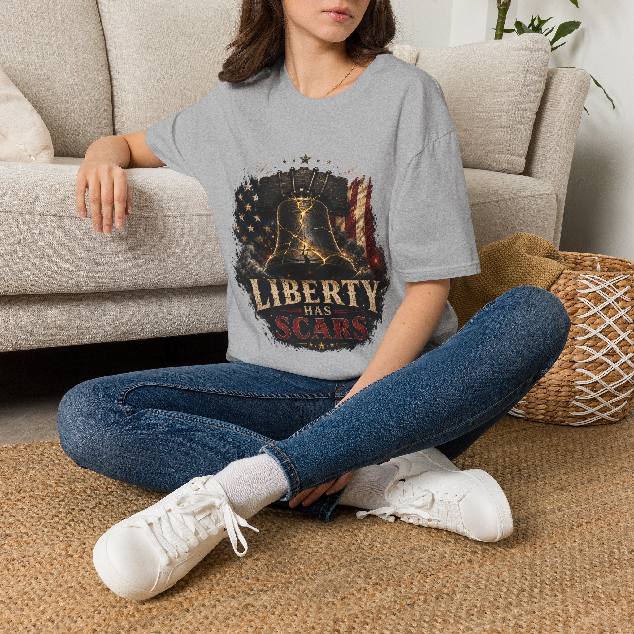 Liberty Has Scars T-Shirt — Vintage Liberty Bell Patriotic Tee