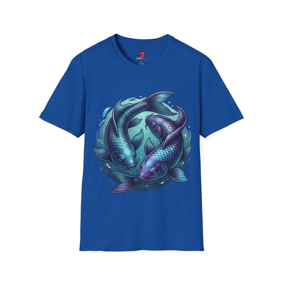 Pisces Zodiac Koi Fish Tee — Yin Yang Aquatic Graphic T-Shirt