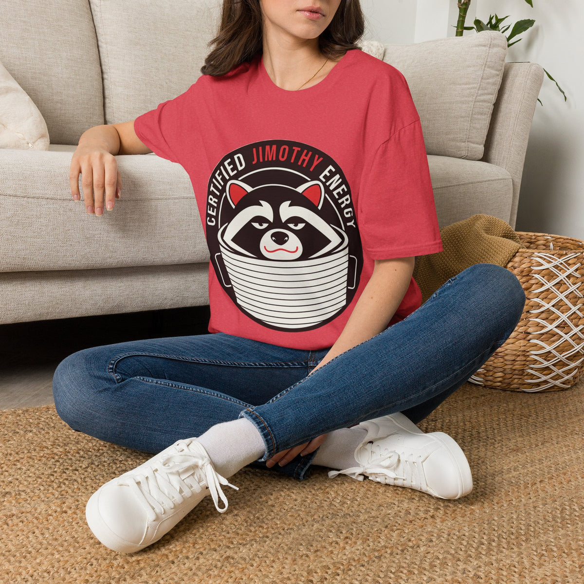 Jimothy Energy T-Shirt — Certified Raccoon Graphic Tee - Trending Now - August 2026