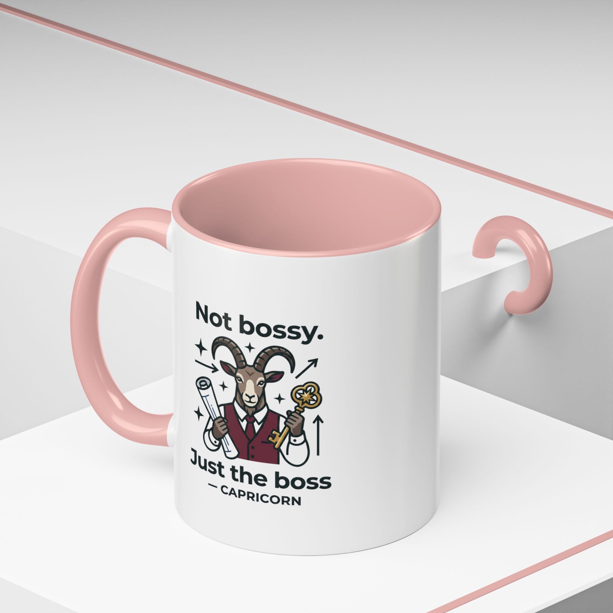 Capricorn Coffee Mug — "Not Bossy, Just the Boss" Zodiac Accent Mug (11/15oz)