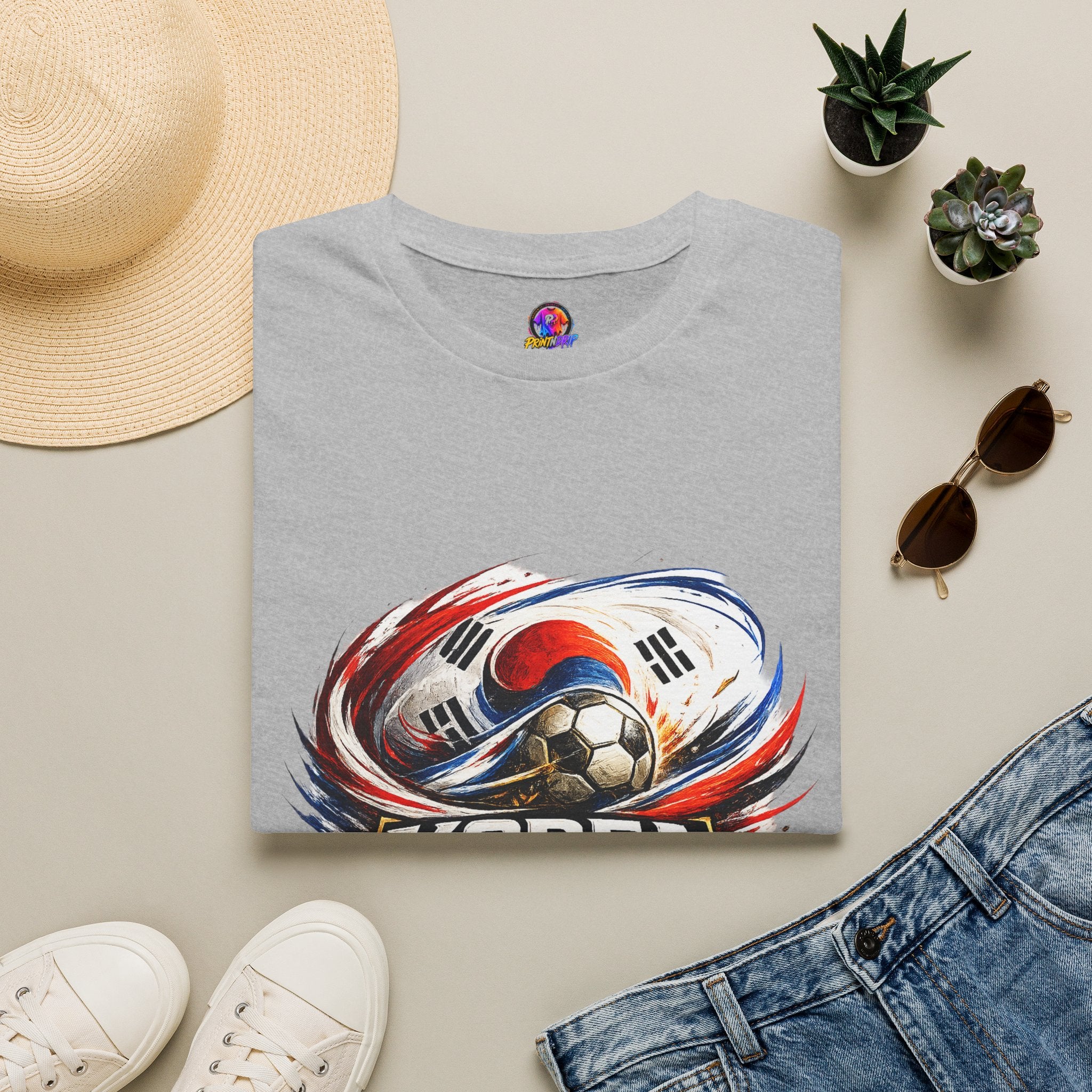 Korea Soccer T‑Shirt — Korea Football Crest Tee