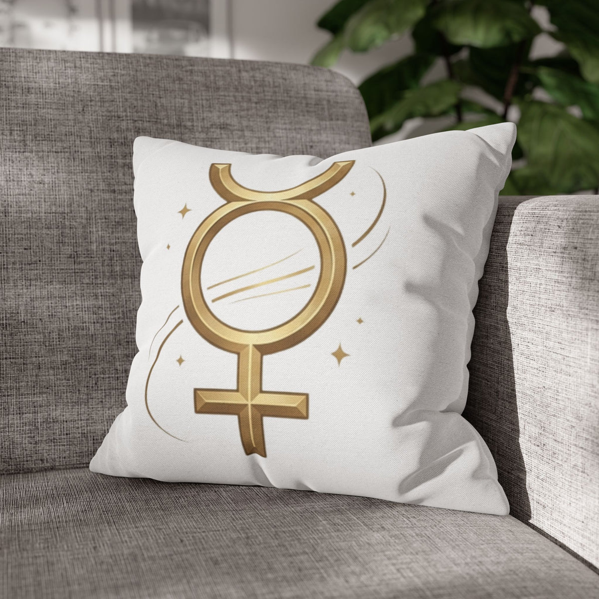 Virgo Mercury Retrograde Golden Glyph Pillowcase