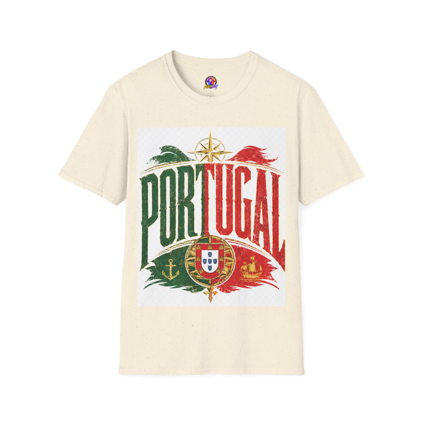 Portugal Vintage Compass T-Shirt — Retro Portuguese Flag Travel Tee