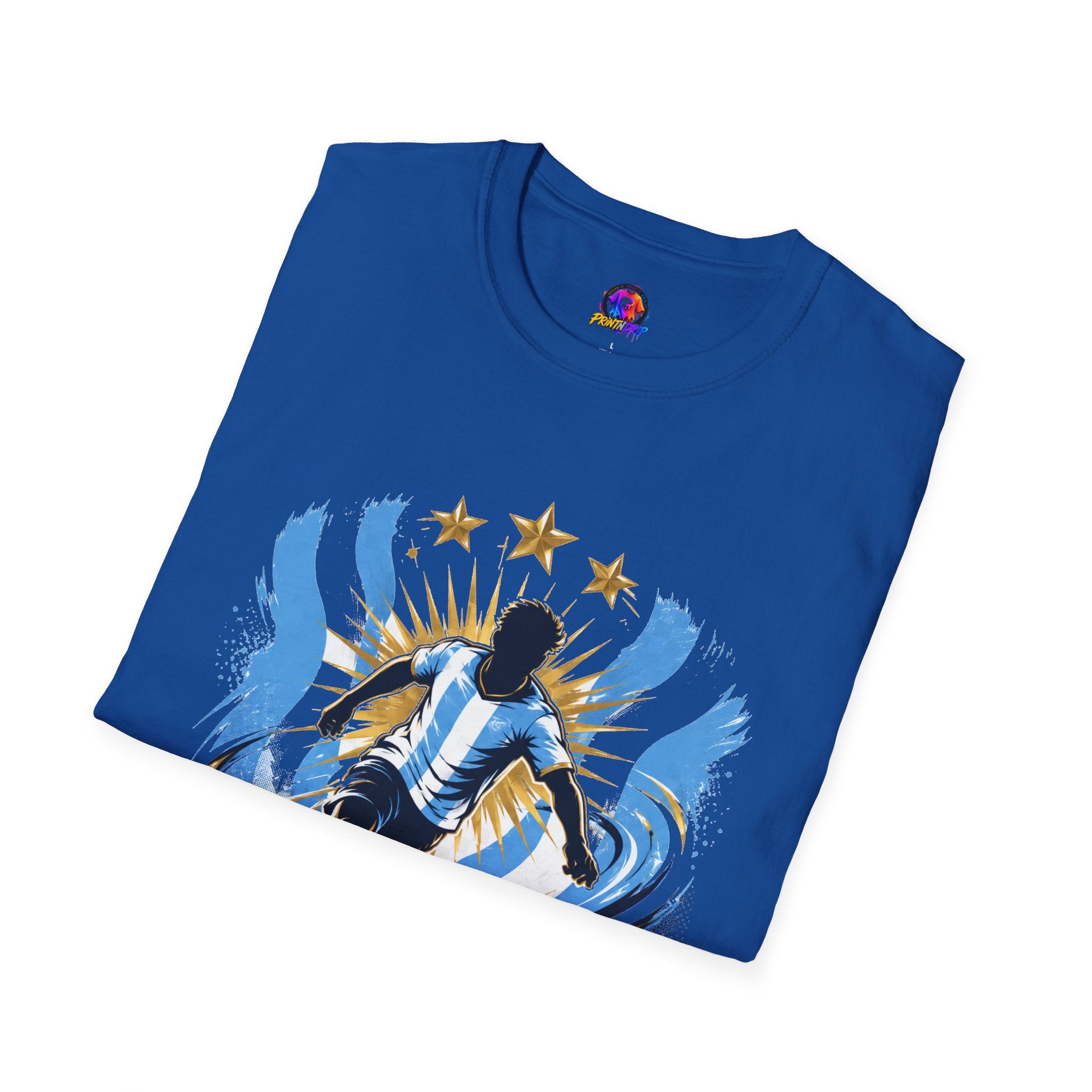 Argentina Sky Blue Magic Soccer T-Shirt — Argentinian Football Player Graphic Tee