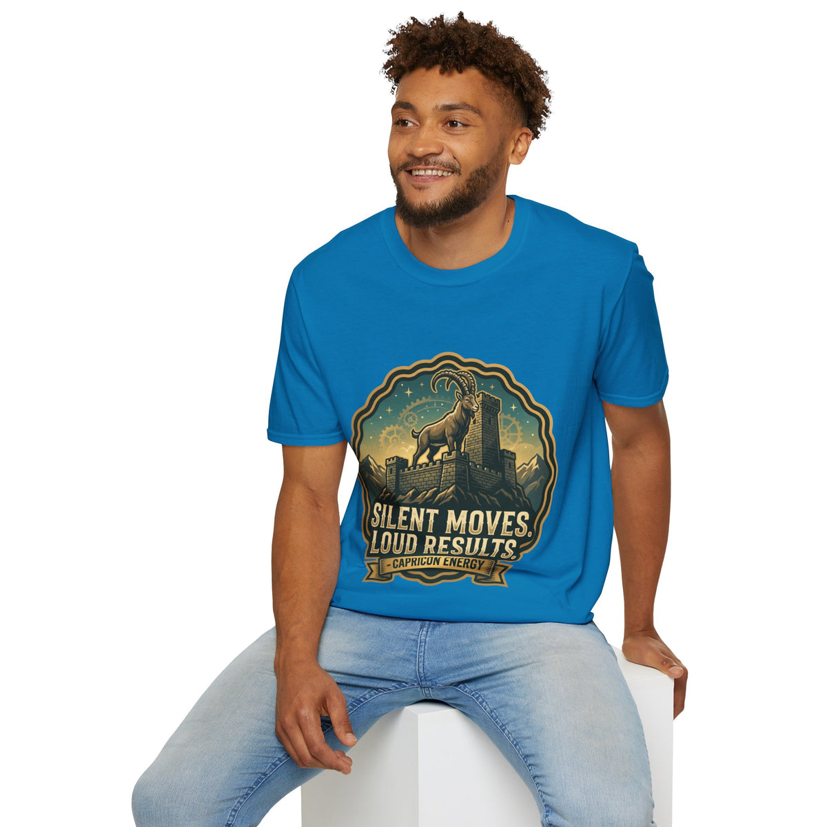 Capricorn Energy T-Shirt — "Silent Moves, Loud Results" Zodiac Tee