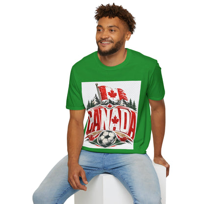 Canada Soccer T‑Shirt — Canadian Flag & Maple Leaf Crest