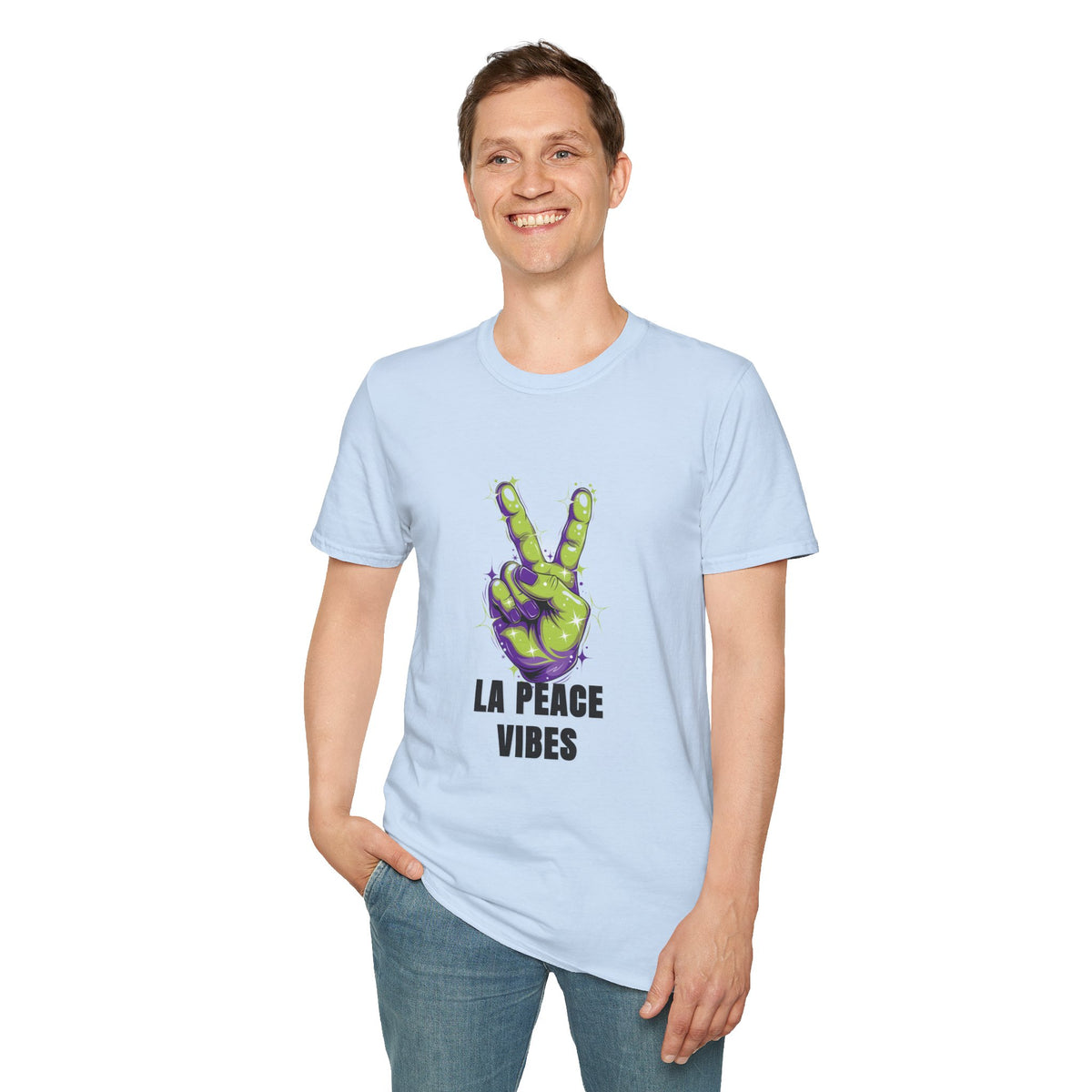 Peace Vibes T-Shirt — Green Alien Peace Sign Tee (La Peace Vibes) - Trending Now - August 2026