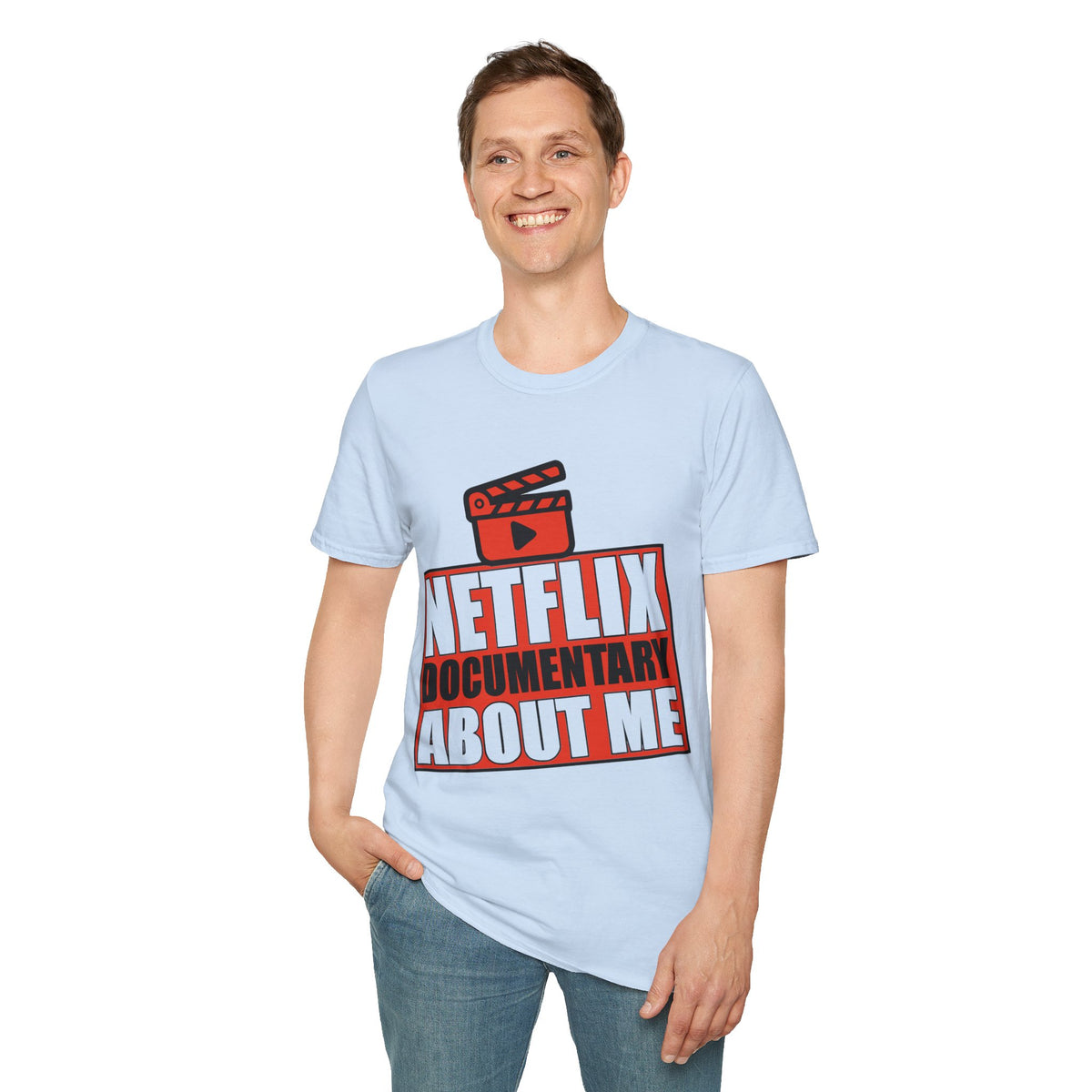 Netflix Documentary About Me Red Block Letter T-Shirt - Funny Sarcastic Pop Culture Tee - Trending Now - September 2026