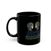 Gemini Zodiac Black Mug