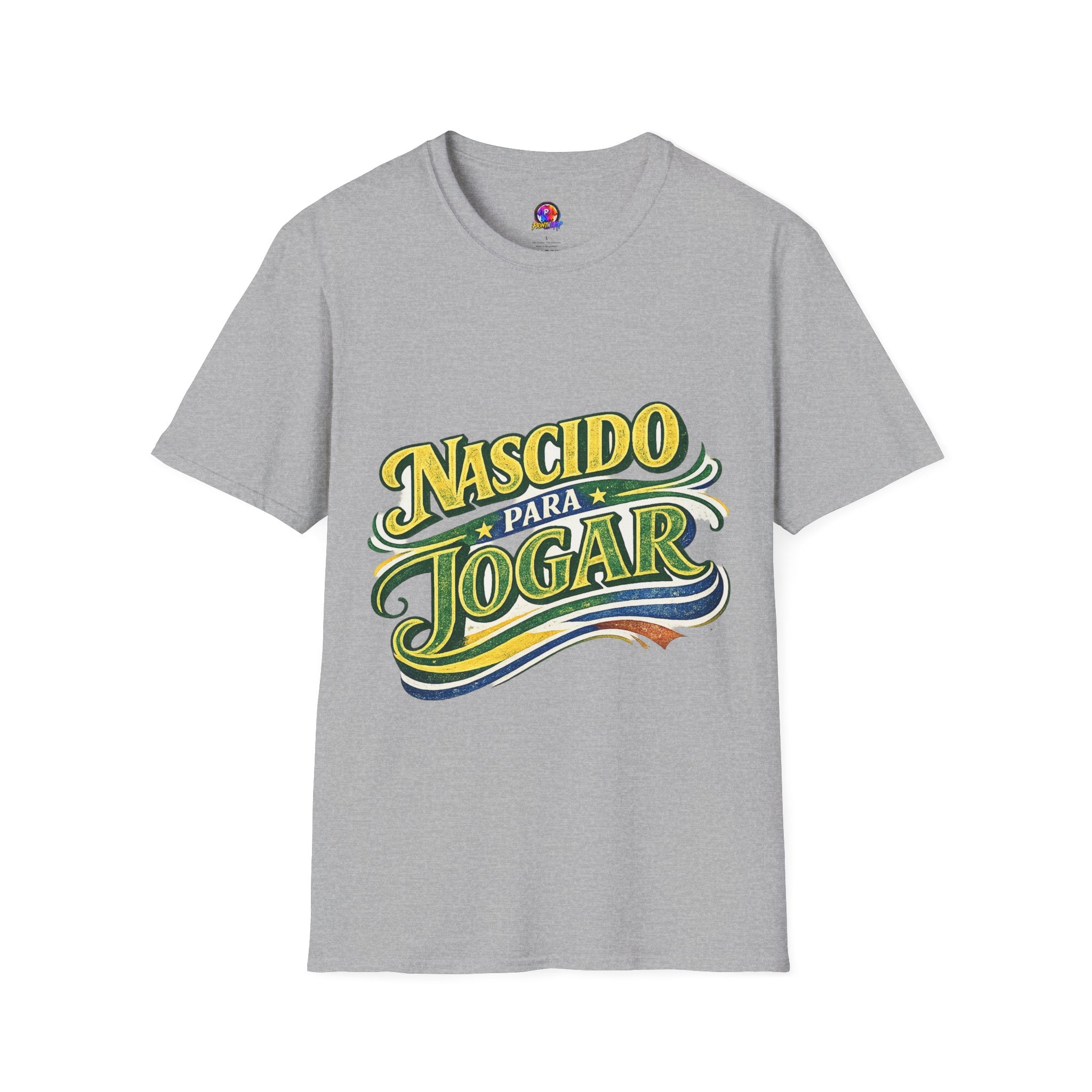 Brazil T‑Shirt — Nascido Para Jogar Vintage Brazilian Soccer Graphic Tee