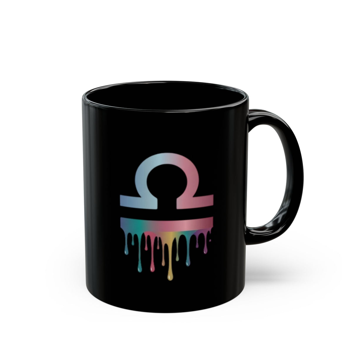 Libra Zodiac Libra Horoscope Mug — Rainbow Drip Zodiac Coffee Cup