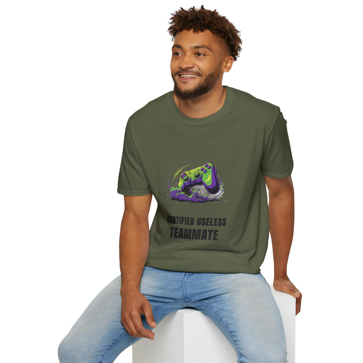 Gaming T-Shirt — "Certified Useless Teammate" Controller Graphic - Trending Now - August 2026