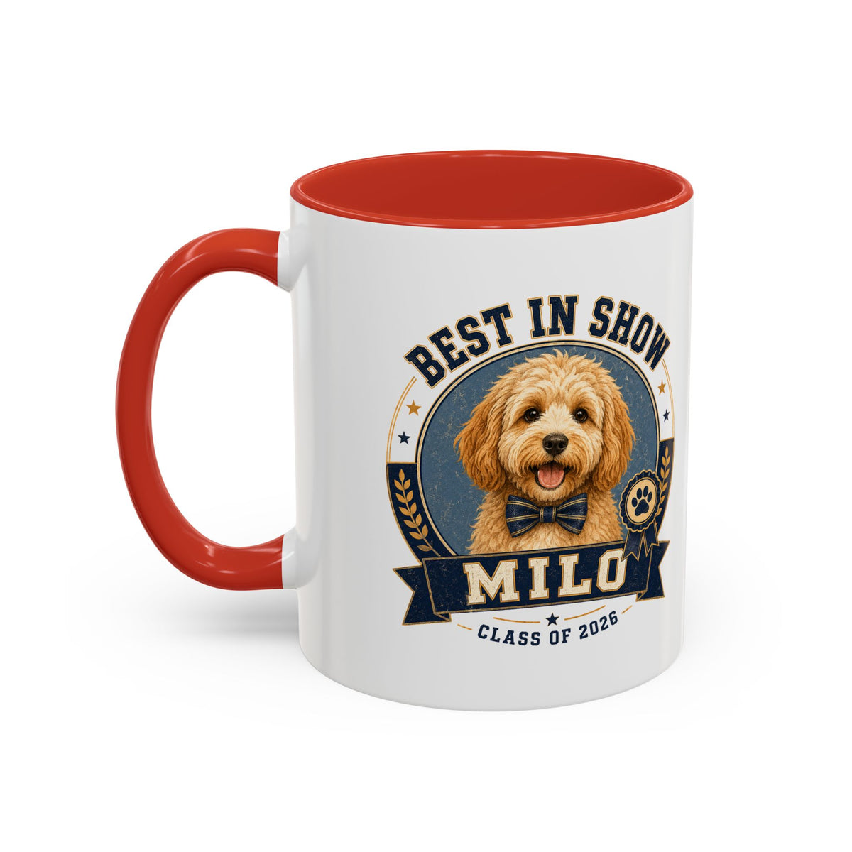 Milo Bailey Dog Dad Mom Best in Show Milo Coffee Mug — Personalized Dog Lover Gift (Class of 2026)
