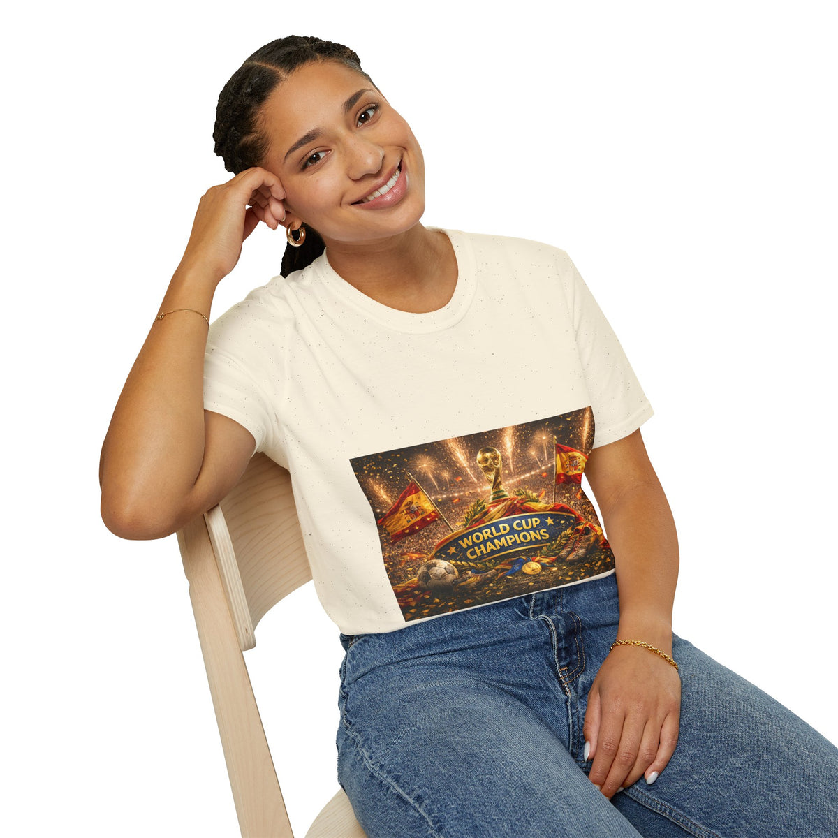World Cup Champions T-Shirt — Spanish Football Victory Design