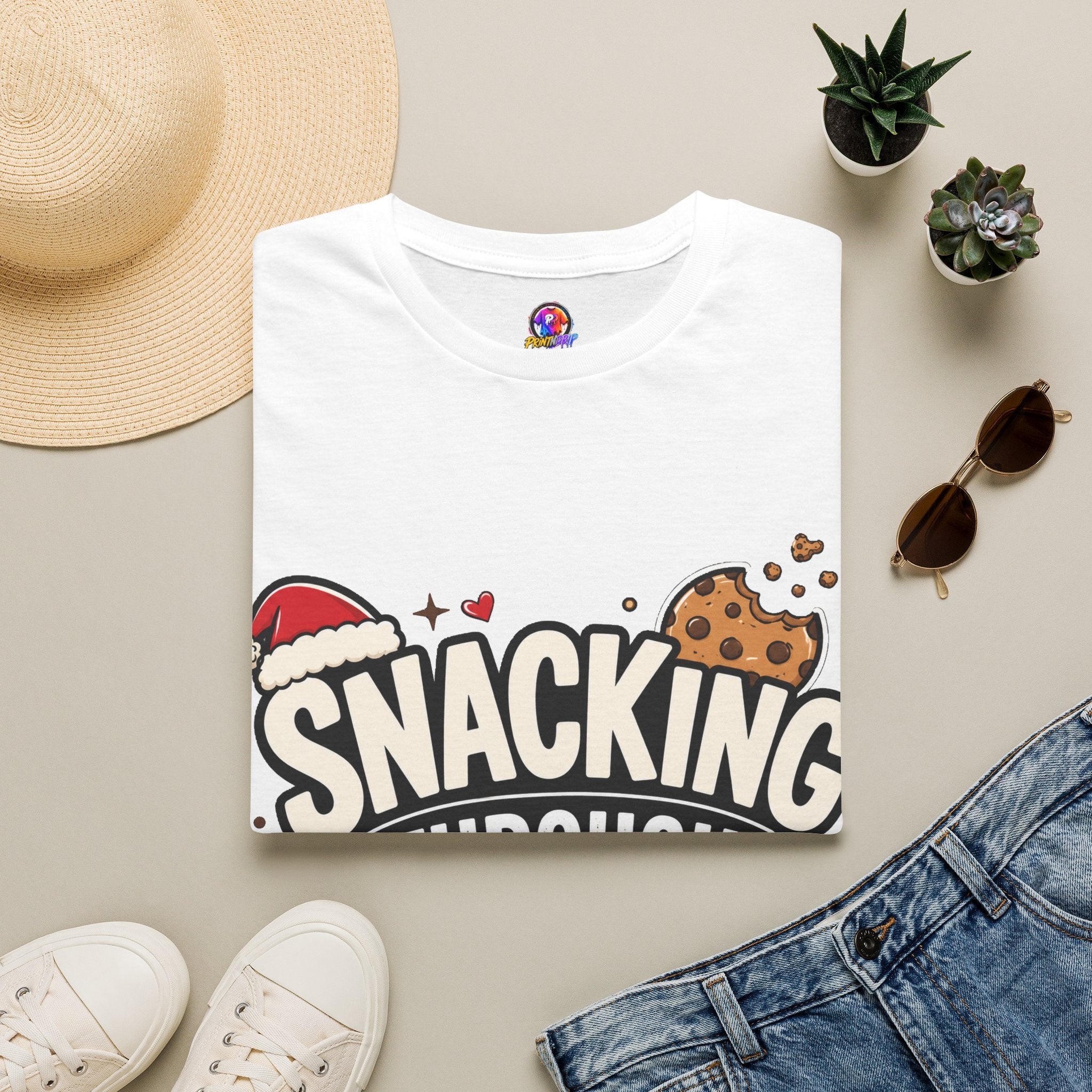 Snacking Through Christmas T-Shirt — Funny Holiday Cookie Tee