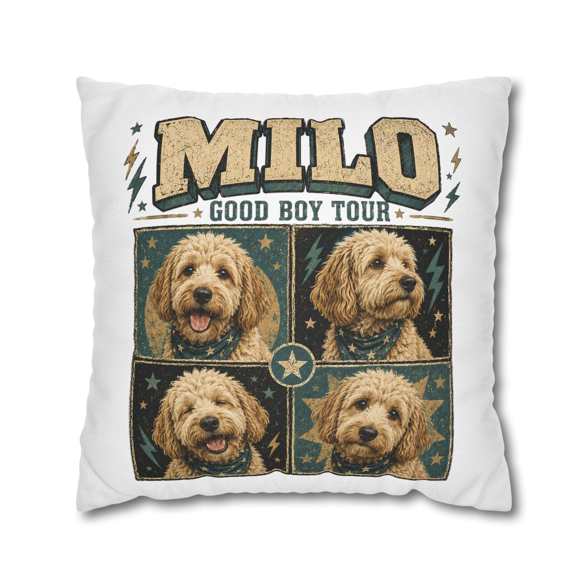 Milo 'Good Boy Tour' Decorative Pillowcase Milo Bailey Dog Dad Mom