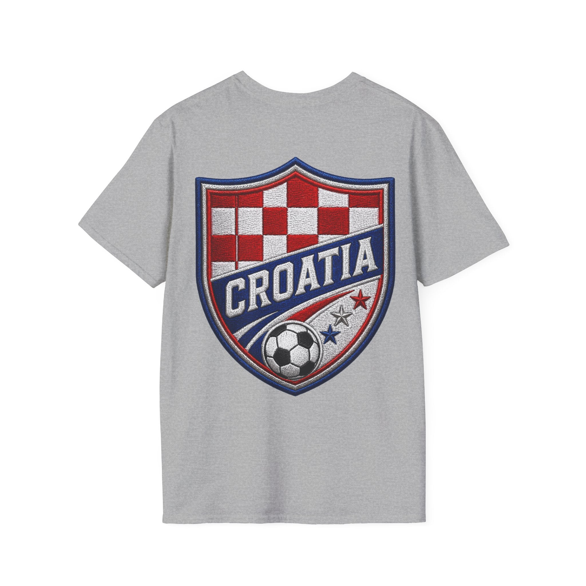 Checkered Glory T-Shirt — Croatia Soccer Fan Tee