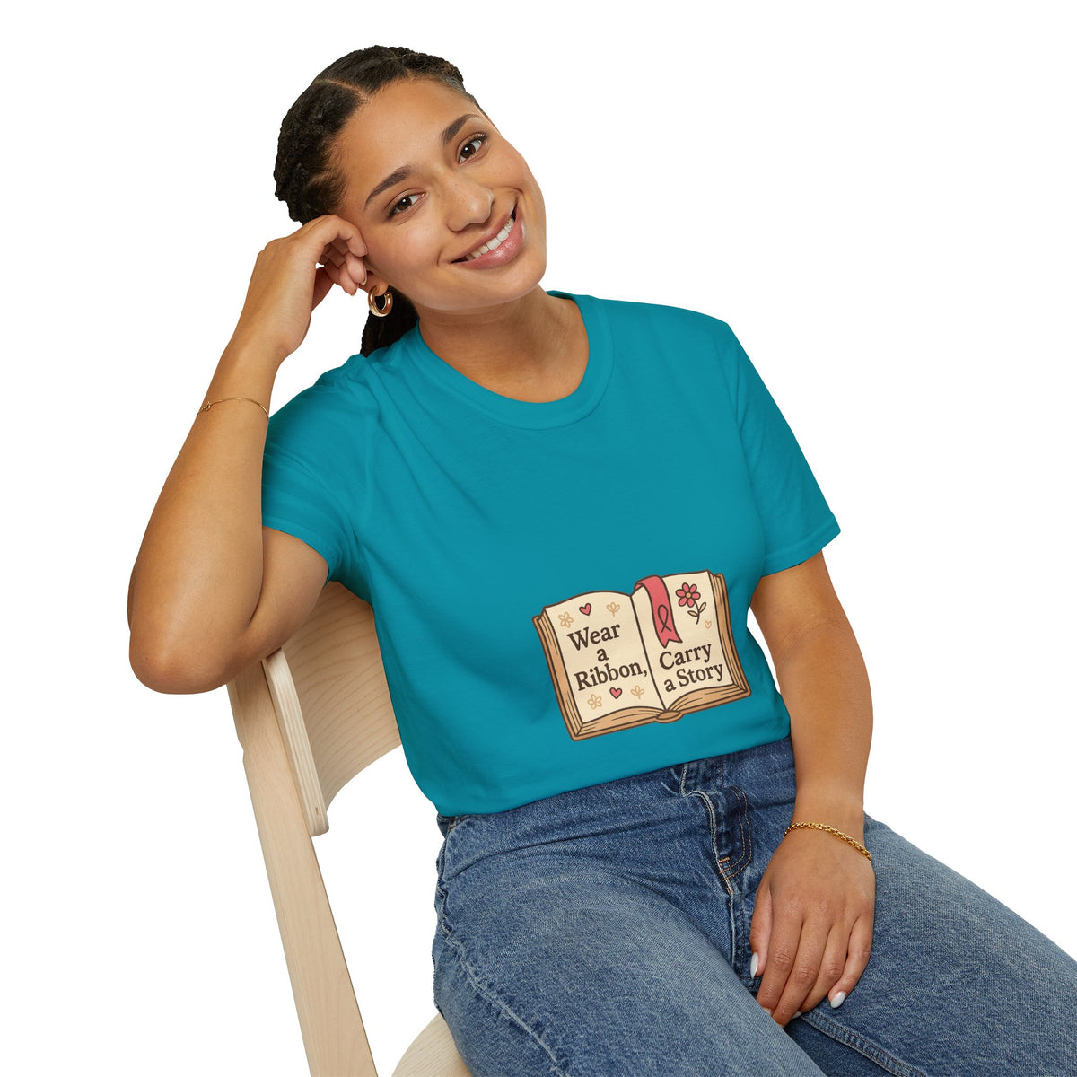 Book Lover T‑Shirt — "Wear a Ribbon, Carry a Story" Vintage Open Book Design - Trending Now - October 2026
