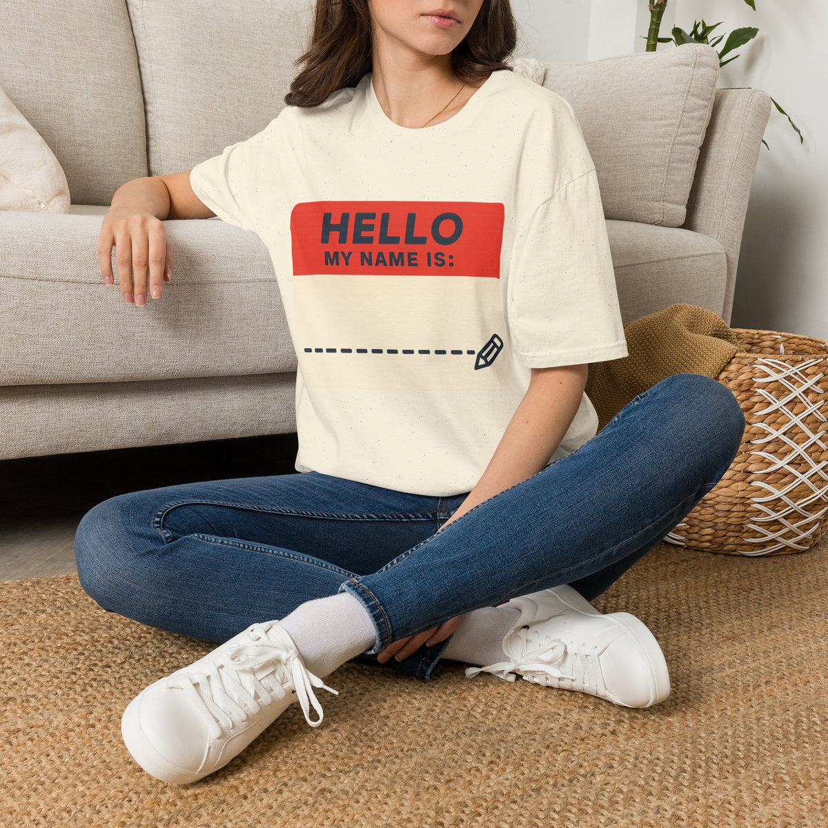Hello My Name Is Name Tag T-Shirt — Funny Novelty Graphic Tee - Trending Now - August 2026