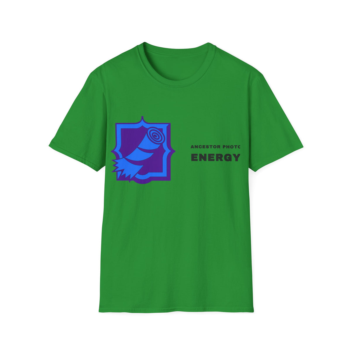 Rose Shield T-Shirt — Abstract Blue Rose Graphic Tee (Accent Text: 'ENERGY') - Trending Now - September 2026
