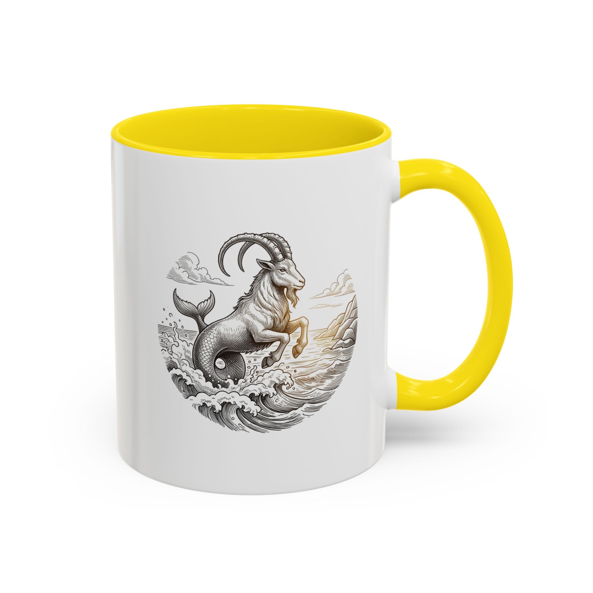 Capricorn Goat Mermaid Coffee Mug — Zodiac Capricorn Accent Mug