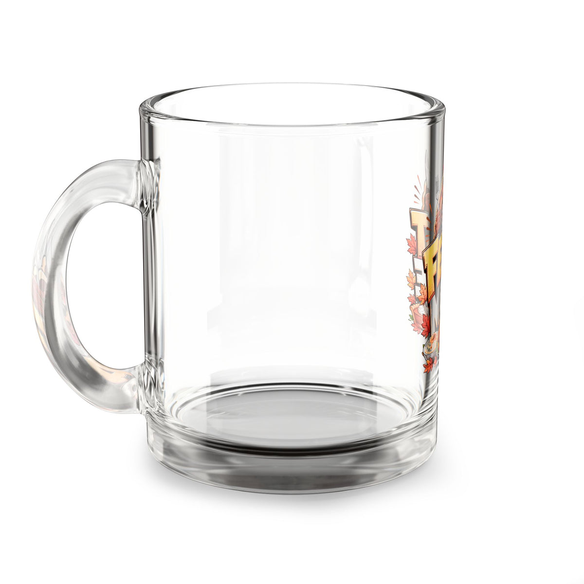 Feast Mode Glass Mug — 10oz Thanksgiving Coffee & Hot Cocoa Cup
