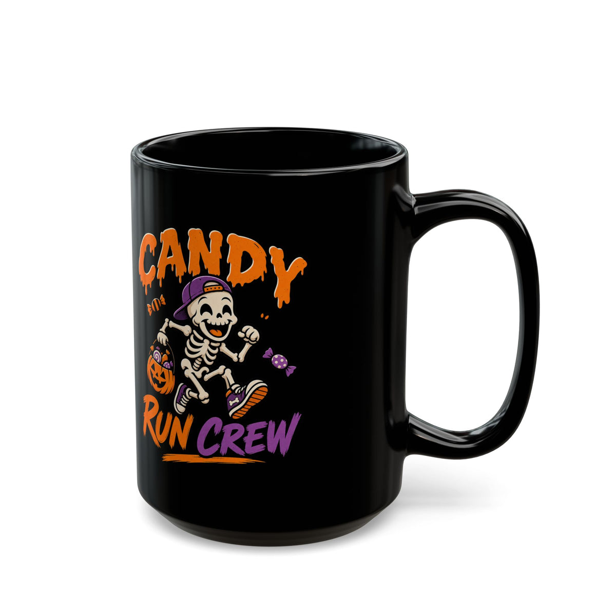 Candy Run Crew Halloween Mug — Black Ceramic Coffee Cup (11oz/15oz)