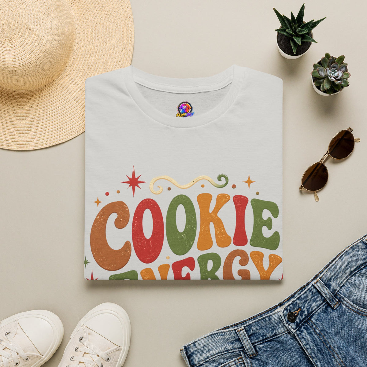 Cookie Energy Only T-Shirt — Festive Gingerbread Holiday Tee