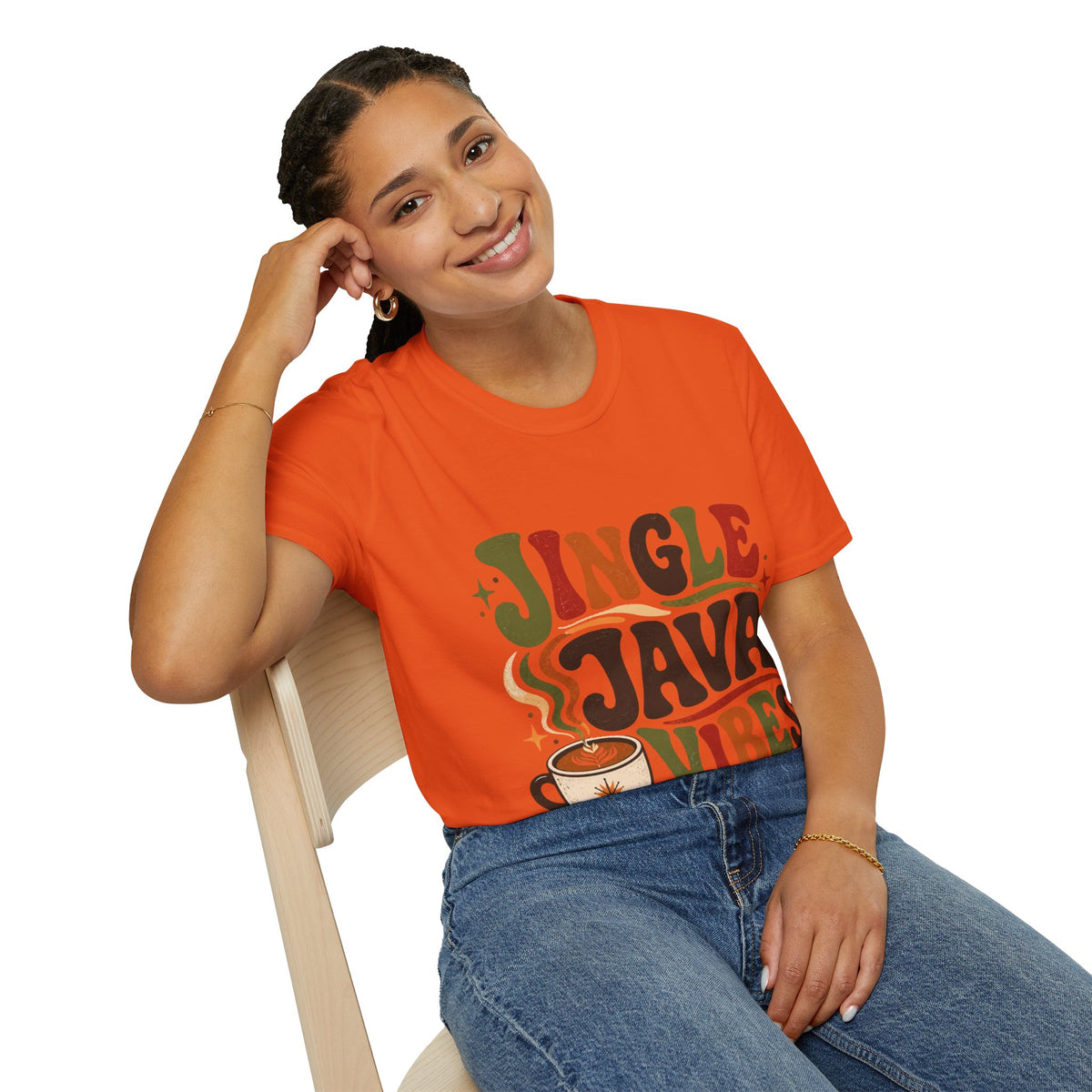 Retro "Jingle Java Vibes" T-Shirt