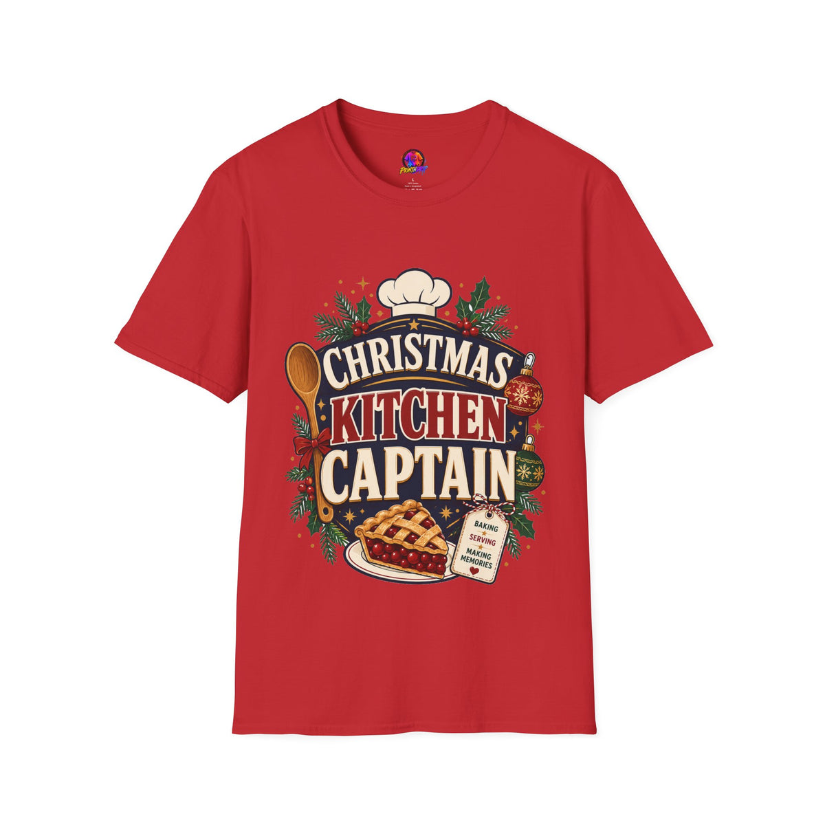 Christmas Kitchen Captain T-Shirt — Festive Holiday Cooking Tee