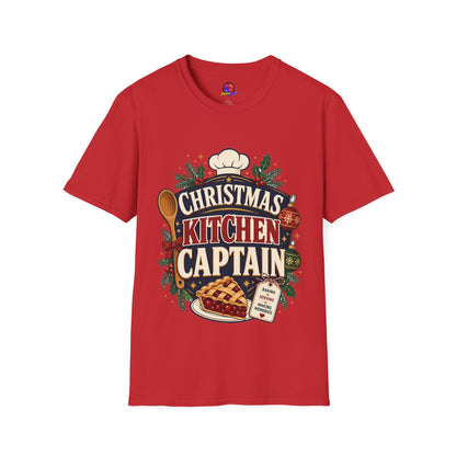 Christmas Kitchen Captain T-Shirt — Festive Holiday Cooking Tee