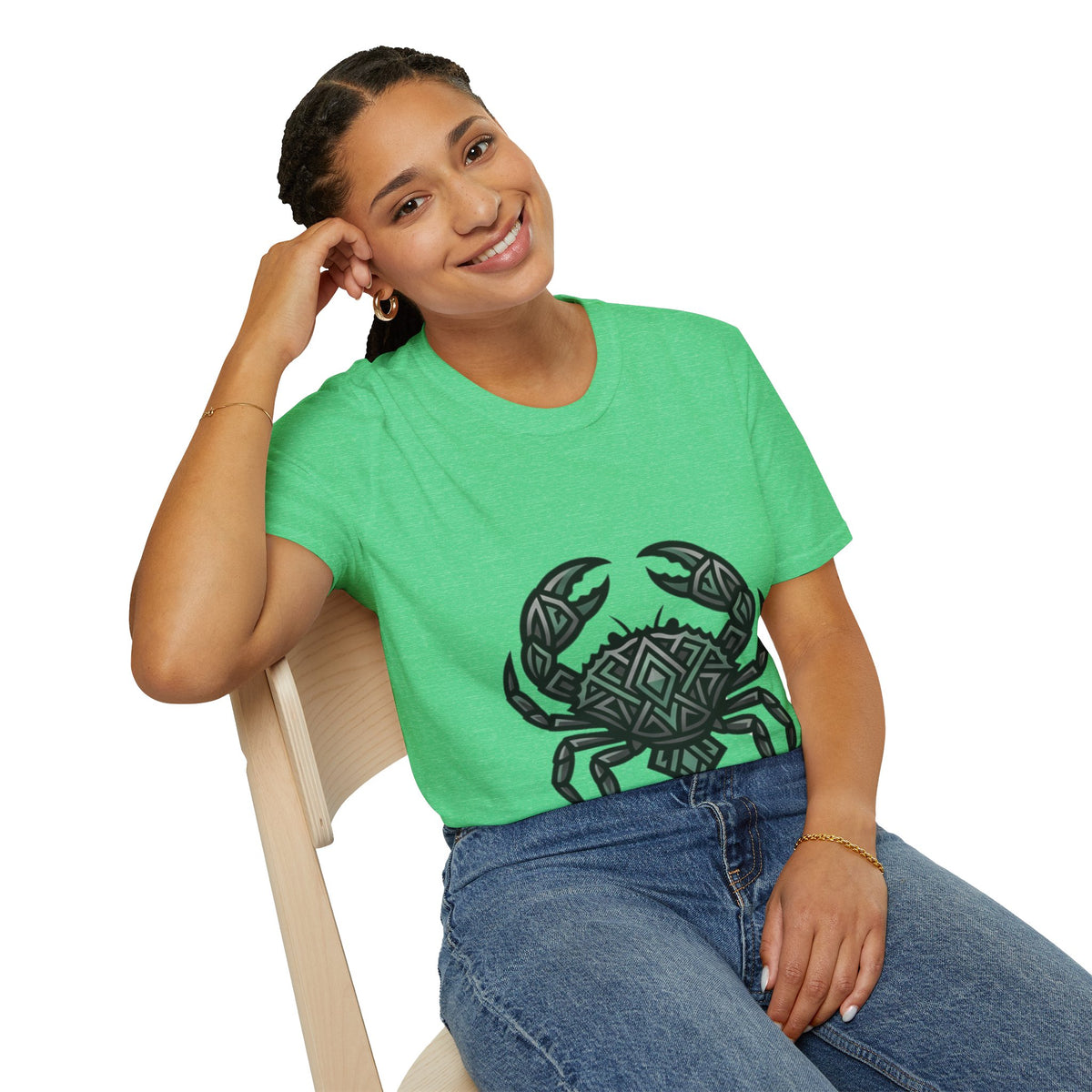 Cancer Zodiac Crab Tribal Graphic T-Shirt — Nautical Beachy Zodiac Style