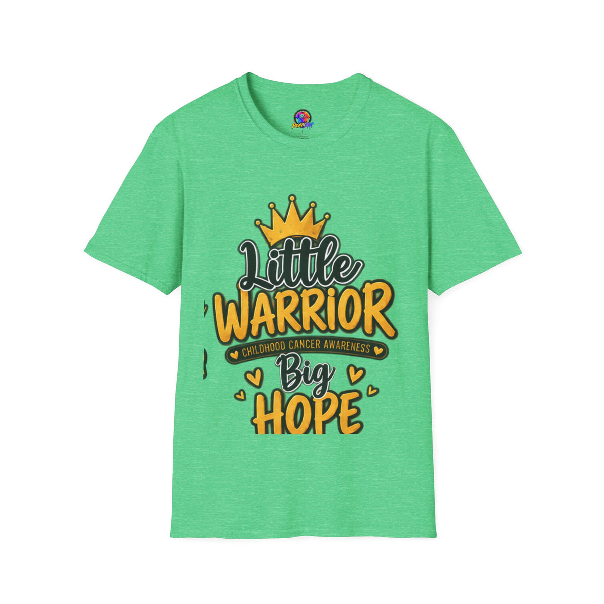 Little Warrior Big Hope Kids T-Shirt — Childhood Cancer Awareness Tee