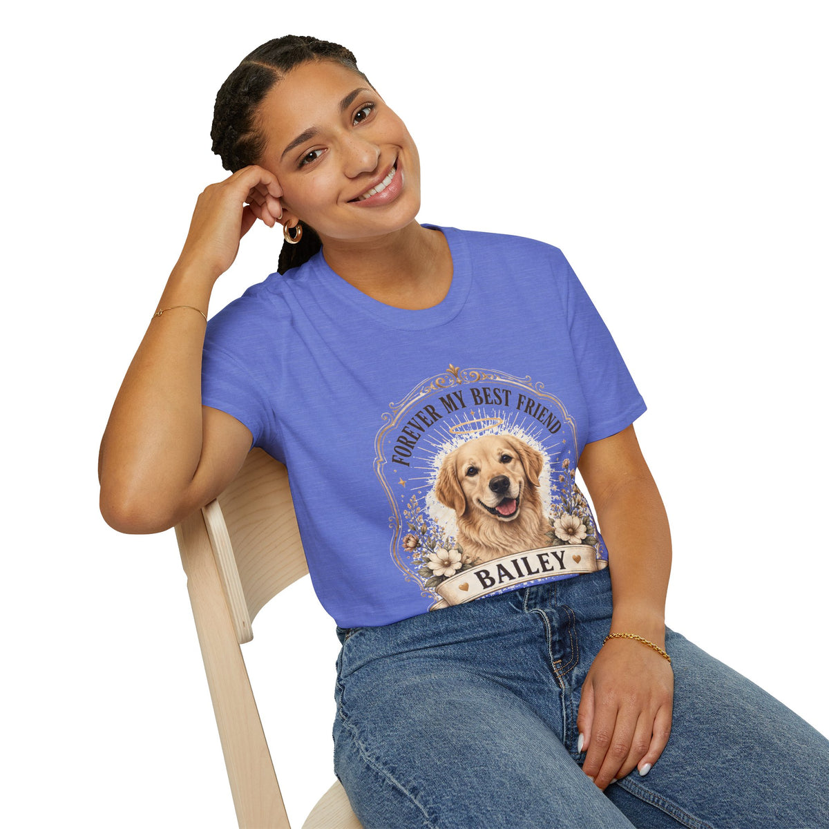 Forever My Best Friend Memorial Dog T-Shirt — Personalized Pet Tribute Tee
