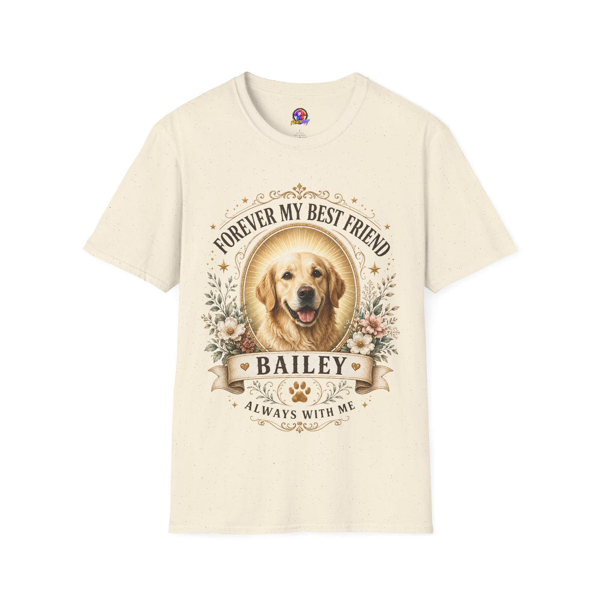 Forever My Best Friend Dog T-Shirt — Personalized Pet Memorial Tee ("Bailey")