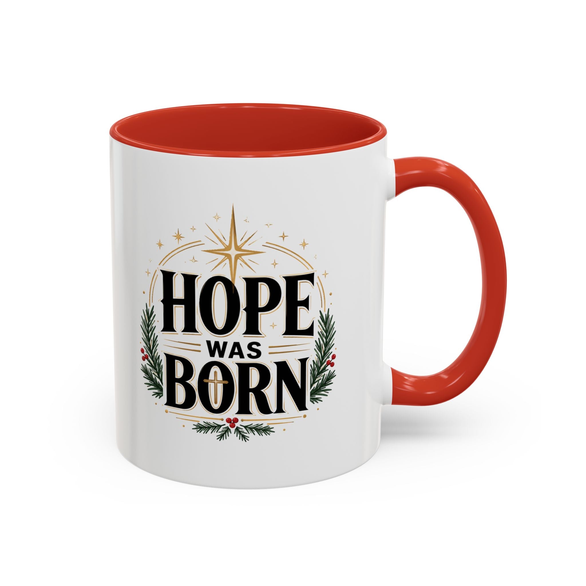 Christmas Hope Was Born Christmas Coffee Mug — Festive Holiday Holiday Prayer Mug