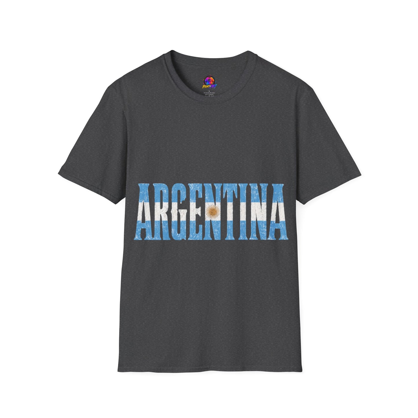 Argentina Beach Vibes T-Shirt — Distressed Blue "ARGENTINA" Graphic
