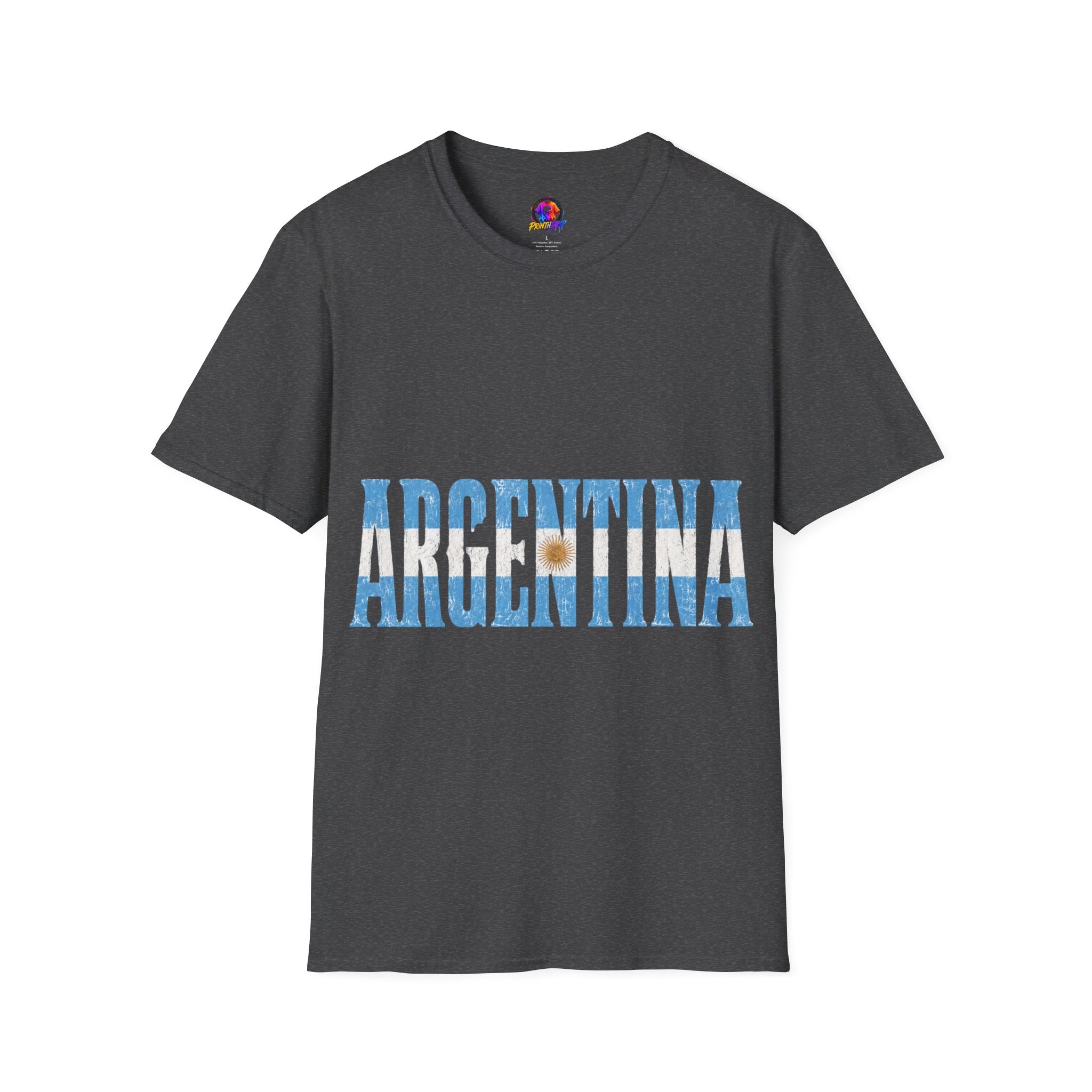 Argentina Beach Vibes T-Shirt — Distressed Blue "ARGENTINA" Graphic