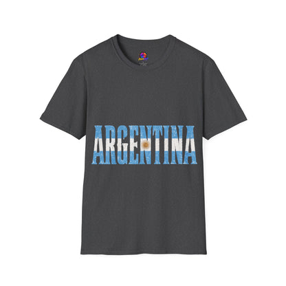 Argentina Beach Vibes T-Shirt — Distressed Blue "ARGENTINA" Graphic